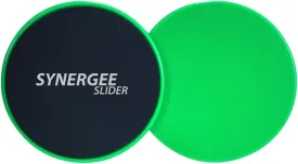 Synergee Core Sliders. Dual Sided Use on Carpet or Hardwood Floors. Abdominal Exercise Equipment