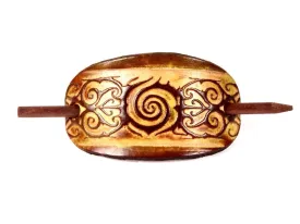 Tattoo Leather Hair Barrette
