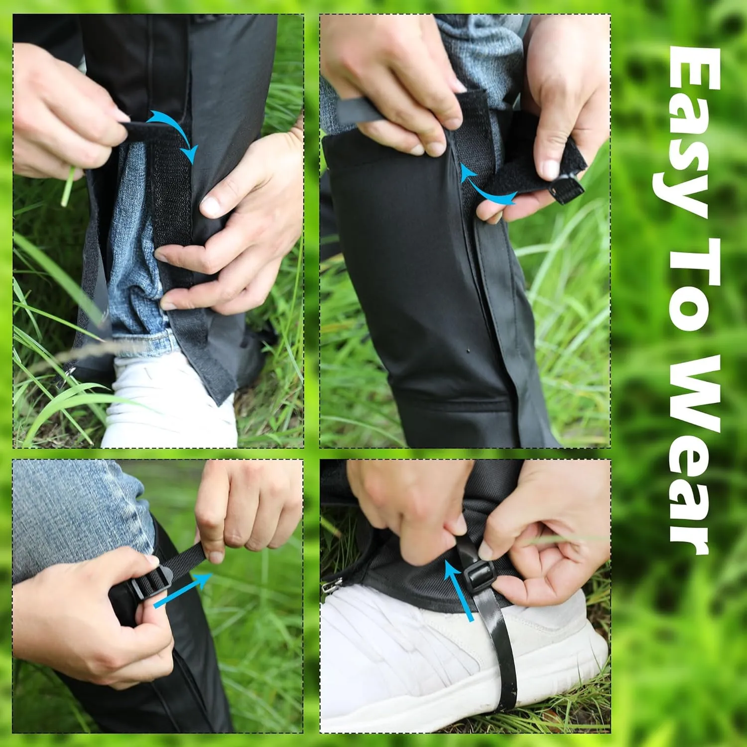 Tlswshsy Leg Protectors for Weed Eating-Waterproof Leg Guards for Trimming-Adjustable Lawn Care Leg Protection for Men and Women (Black)