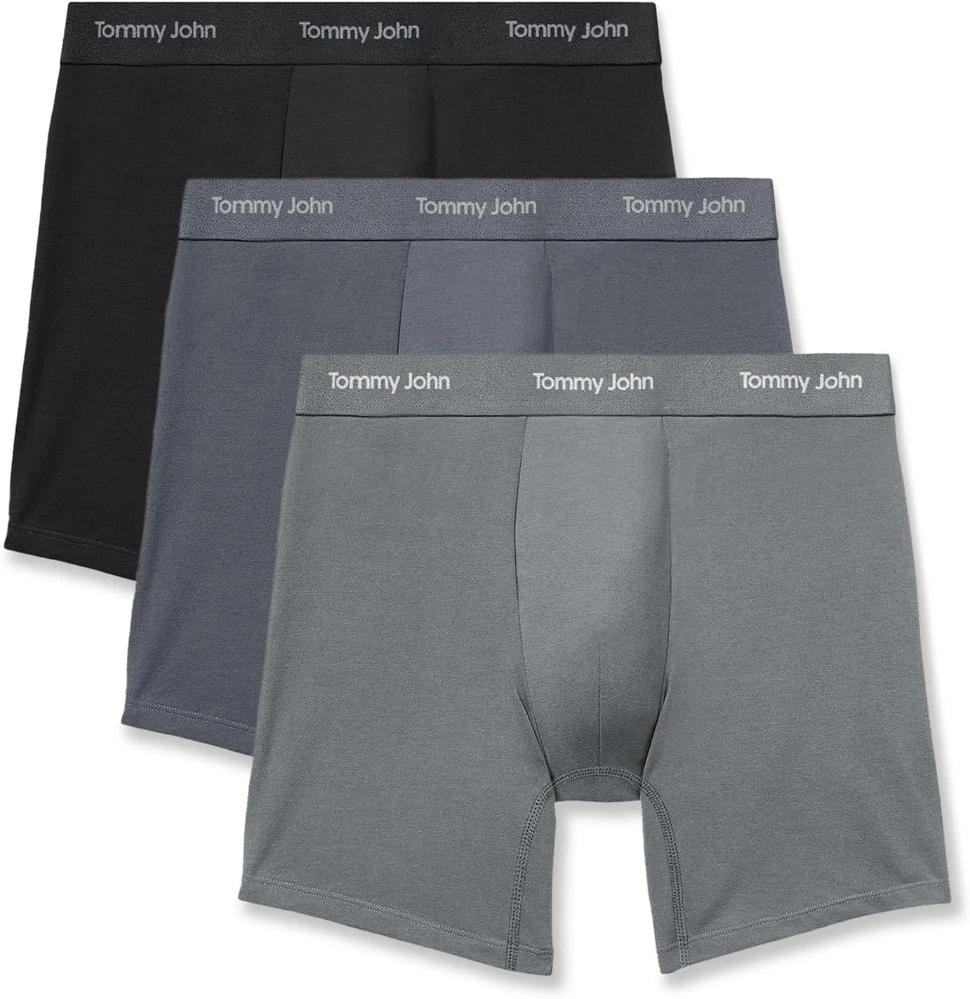 Tommy John Men's Luxe Modal 6" Boxer Brief Underwear 3-Pack