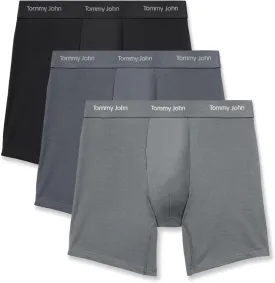 Tommy John Men's Luxe Modal 6" Boxer Brief Underwear 3-Pack