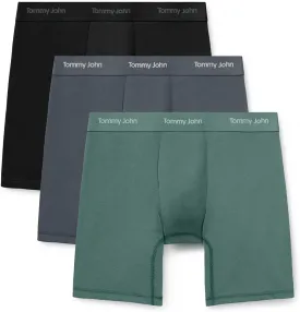 Tommy John Men's Luxe Modal 6" Boxer Brief Underwear 3-Pack