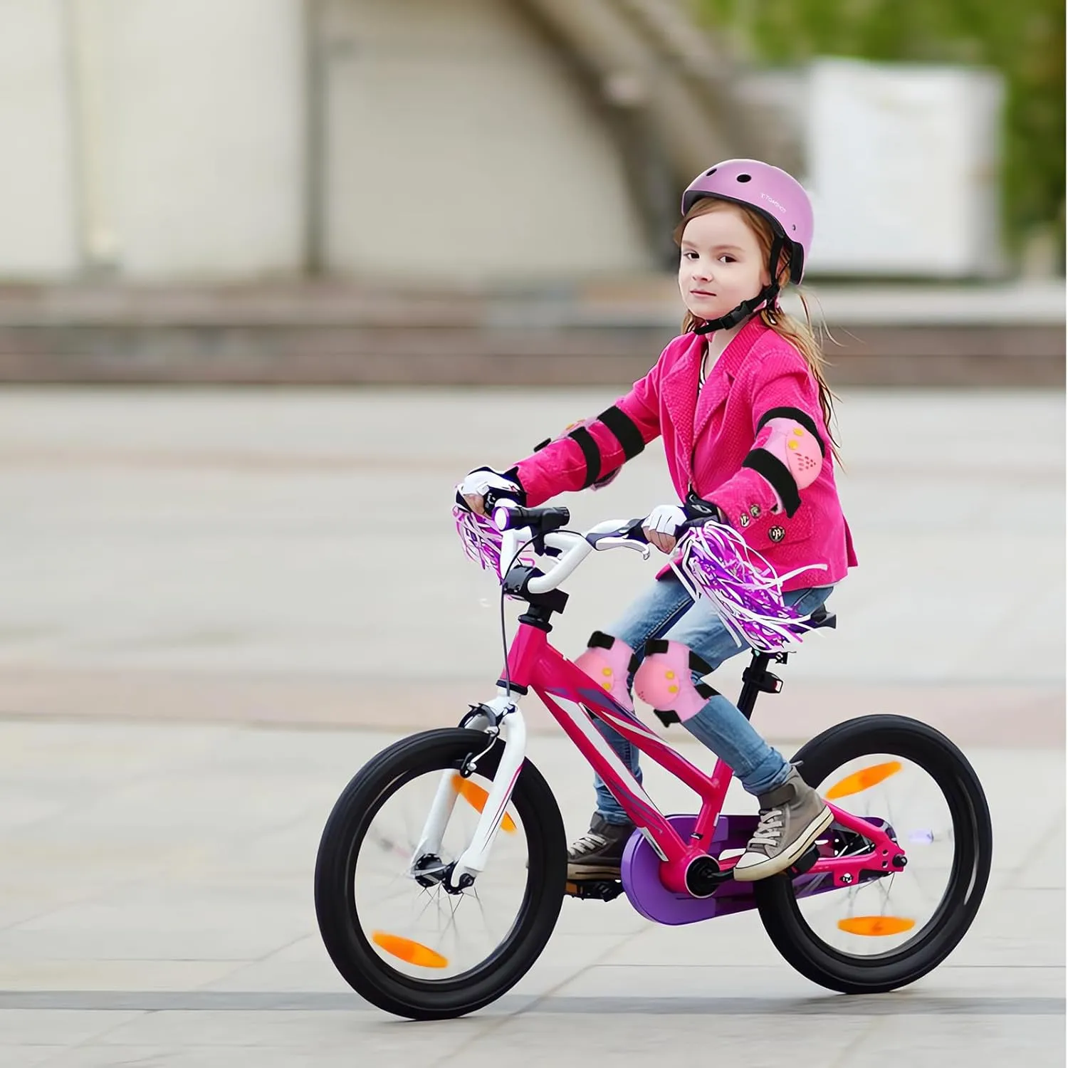 TOMSHOO Adjustable Helmet for Ages 5-16 Kids Toddler Boys Girls Youth,Protective Gear Set with Elbow Knee Wrist Pads for Skateboard, Bike, Skating, Cycling Roller Skate