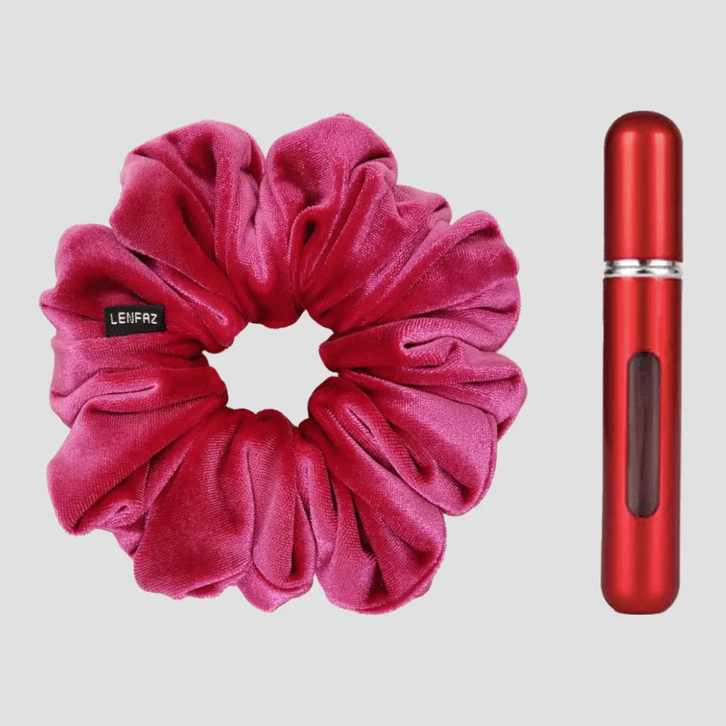 Very Berry Velvet Scrunchie - So Red Mini Perfume Spray Bottle