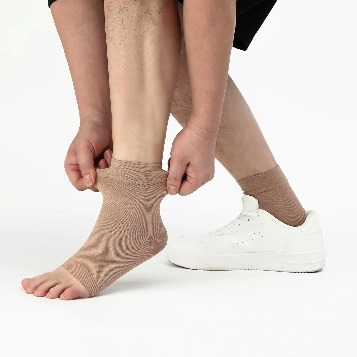WANDER Ankle Compression Socks Open Toe Compression Sleeve for Plantar Fasciitis Ankle/Heel Support Relieve Arch Pain, Reduce Foot Swelling