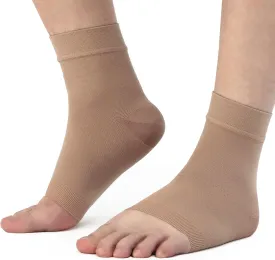 WANDER Ankle Compression Socks Open Toe Compression Sleeve for Plantar Fasciitis Ankle/Heel Support Relieve Arch Pain, Reduce Foot Swelling
