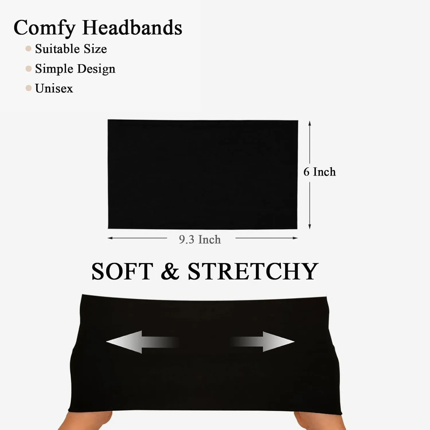 Wide Headbands For Women Stretch Headband Boho Head Bands Women's Hair Band Turban Workout Hairband Accessories 6 Pack