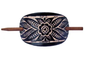 Wildflower Leather Hair Barrette