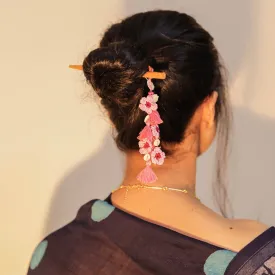 Wooden Hair Stick Pink