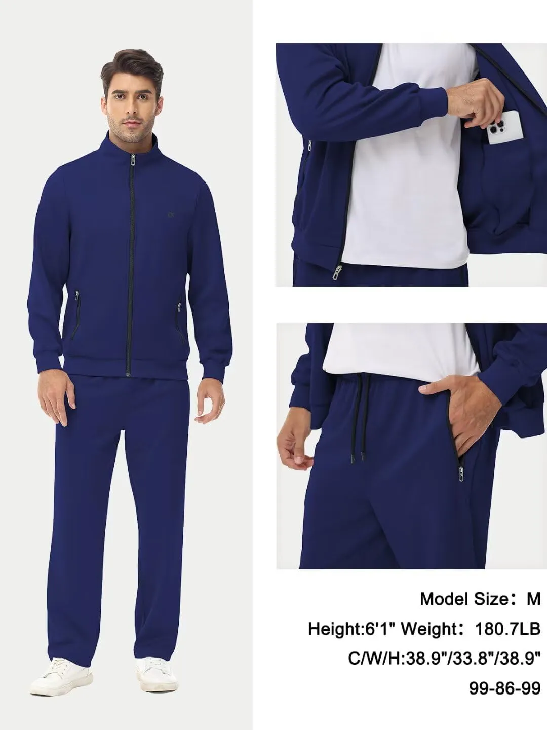 yuyangdpb Men's Tracksuits 2 Piece Outfits Full Zip Sports Sweatsuit Jogging Suits